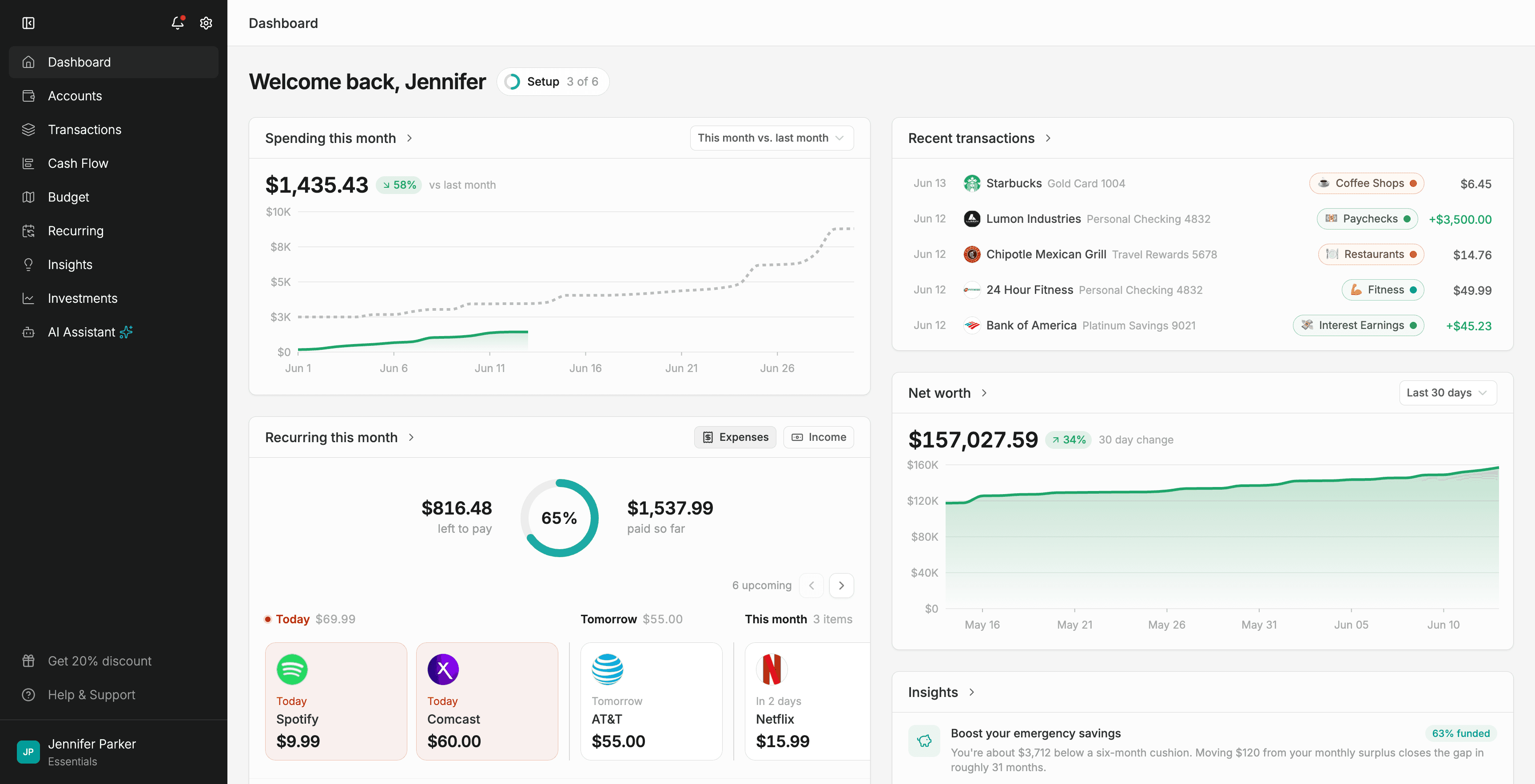 Refresh.me Dashboard